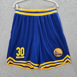 Golden State Warriors Men Activewear Shorts Large Blue Logo UNK Stephen Curry 30